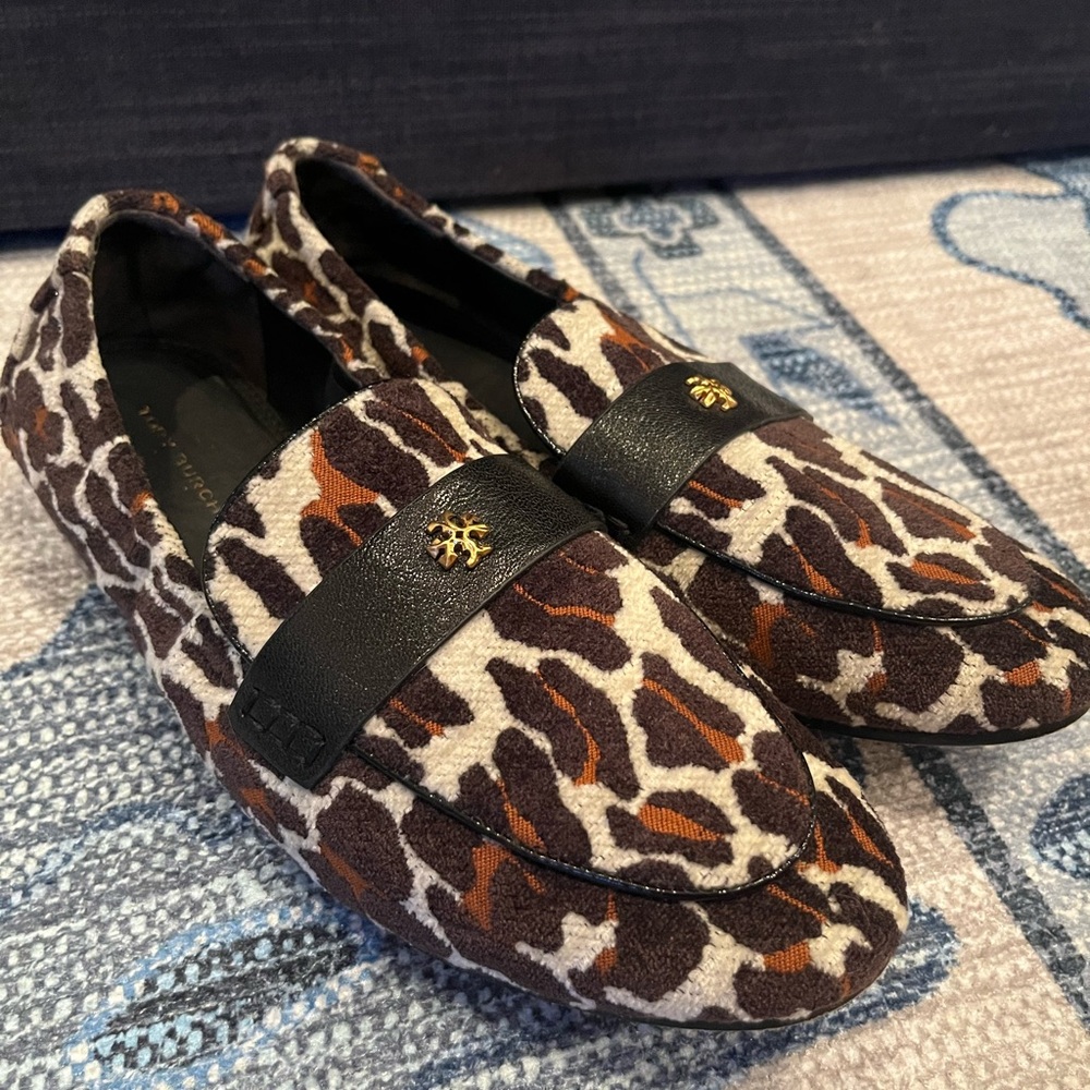 Tory Burch Leopard Loafers